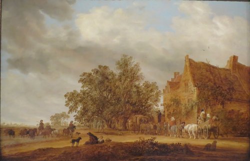 Halt in Front of an Inn, 1643, Salomon van Ruysdael