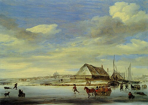 Winter Landscape with a Farm, 1661, Salomon van Ruysdael