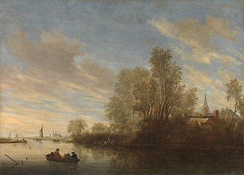 River view near Deventer, 1645, Salomon van Ruysdael
