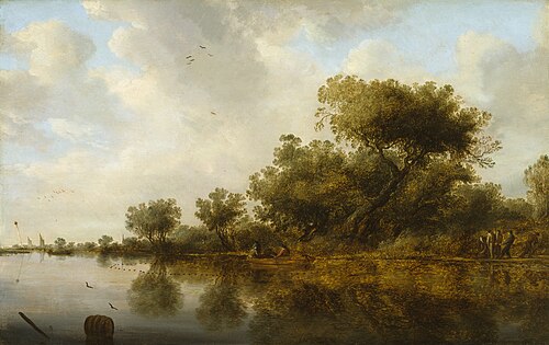River View with Fishermen, 1633, Salomon van Ruysdael