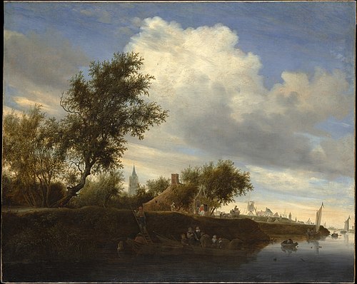 Ferry near Gorinchem, 1646, Salomon van Ruysdael