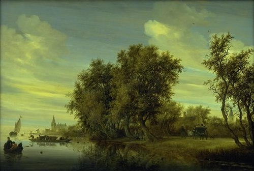 The Road along the River, 1652, Salomon van Ruysdael