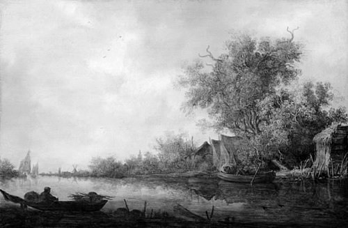 River Scenery, 1634, Salomon van Ruysdael