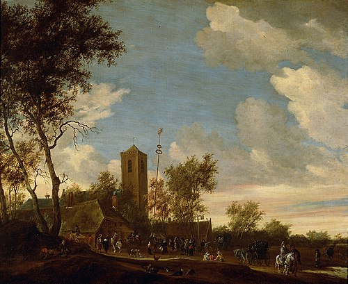 Maypole Festival, 1655, Salomon van Ruysdael