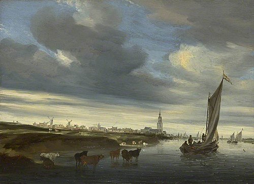 A View of Rhenen seen from the West, 1648, Salomon van Ruysdael