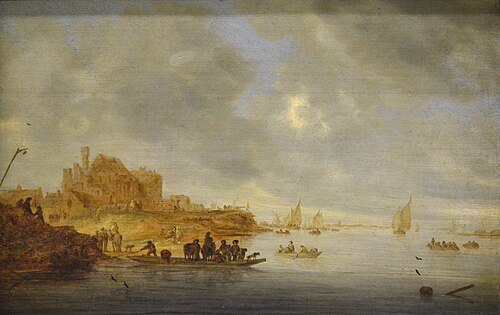 The Ferry, 1643, Salomon van Ruysdael