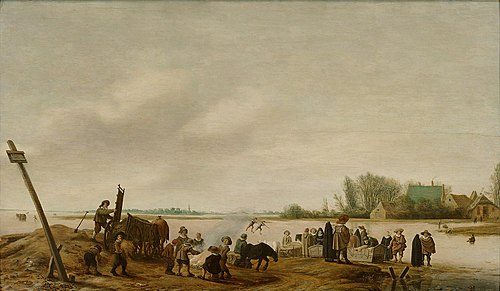 Winterlandschaft am Wasser, 1627, Salomon van Ruysdael