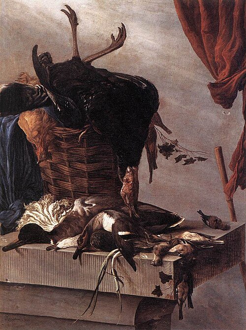 Still-Life with a Turkey, 1661, Salomon van Ruysdael