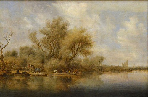 Le Debarcadère, 1635, Salomon van Ruysdael
