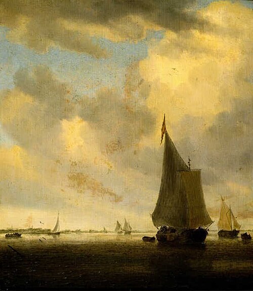Sailing-Boats, 1654, Salomon van Ruysdael