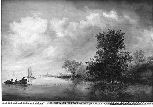 Canal landscape near Liesveld, 1642, Salomon van Ruysdael