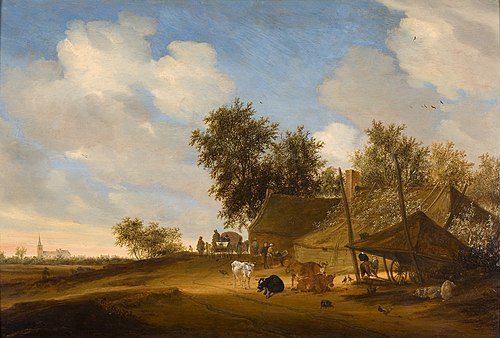 Landschap met boerenhofstede, 1665, Salomon van Ruysdael