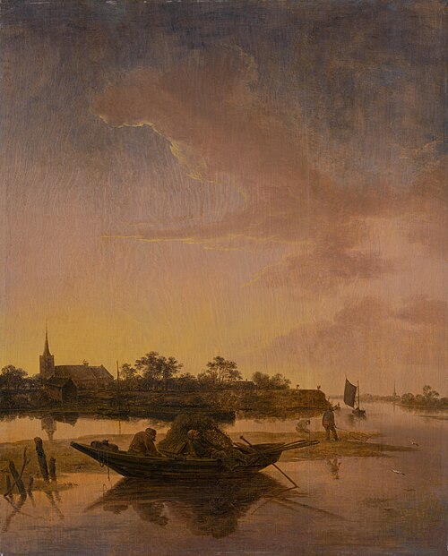 Water Landscape with Fishermen, 1640, Salomon van Ruysdael