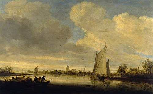 A River Estuary, 1647, Salomon van Ruysdael
