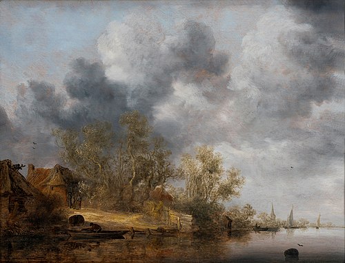A Dutch Riverbank, 1630, Salomon van Ruysdael