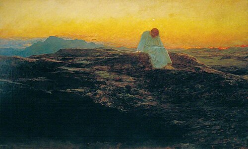 The Temptation in the Wilderness, 1898, Briton Rivière