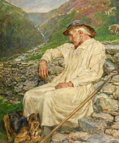 Michael and the Unfinished Sheepfold, 1920, Briton Rivière