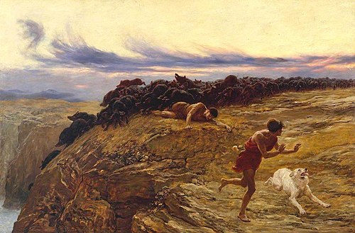 The Miracle of the Gaderene Swine, 1883, Briton Rivière