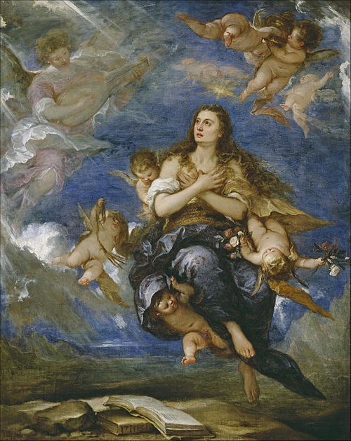 Assumption of Mary Magdalene, 1660, José Claudio Antolinez