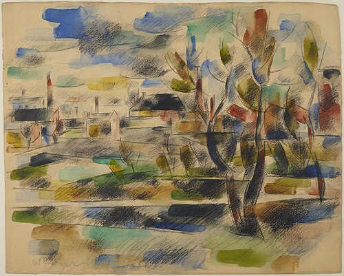 Landscape of Łódź Seen From Retkinia, 1941, Władysław Strzemiński