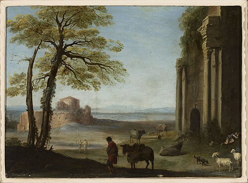 Pastoral landscape, 1700, Cornelis van Poelenburgh