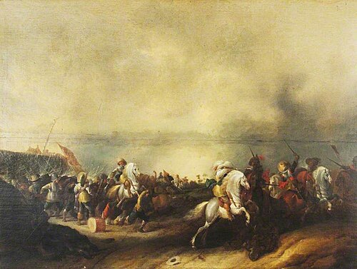 Battle Scene, 1650, Cornelis van Poelenburgh