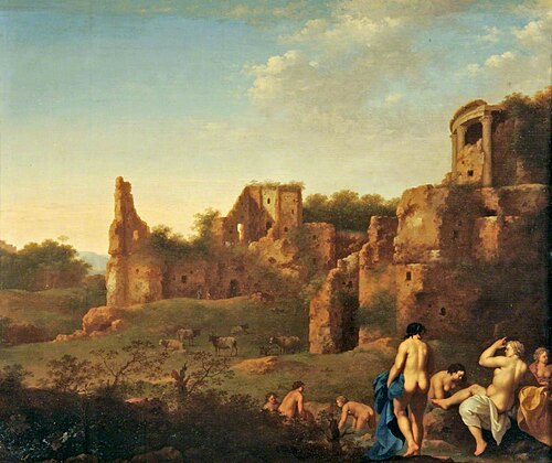 Landscape with Roman Ruins, , Cornelis van Poelenburgh