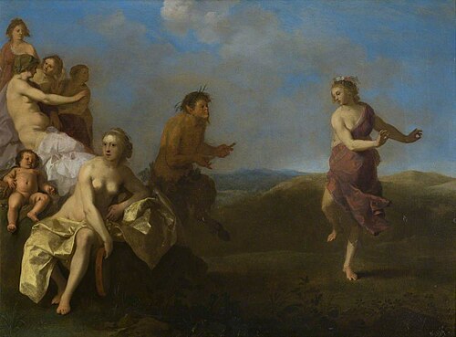 Nymphs and a Satyr, , Cornelis van Poelenburgh