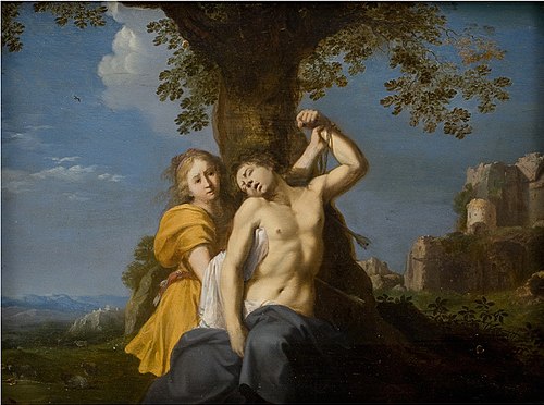 St Sebastian, 1638, Cornelis van Poelenburgh
