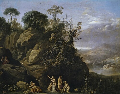 Diana bathing with her Nymphs, 1624, Cornelius van Poelenburgh