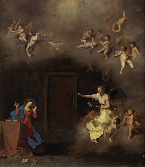 The Annunciation, 1635, Cornelius van Poelenburgh