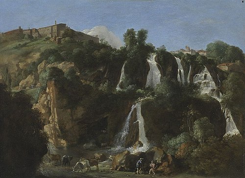 The Tivoli waterfalls, 1622, Cornelius van Poelenburgh