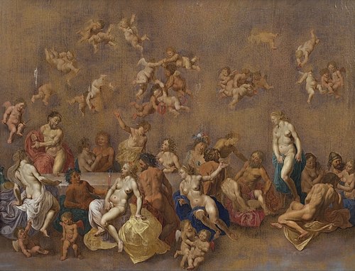 The Banquet of the Gods, 1600, Cornelius van Poelenburgh