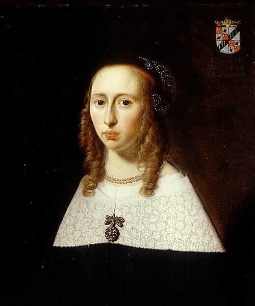 Portrait of Elisabeth Hooftman van Godlinze gezegd Eyckelenberg (1625-....), 1653, Jan Jansz. de Stomme