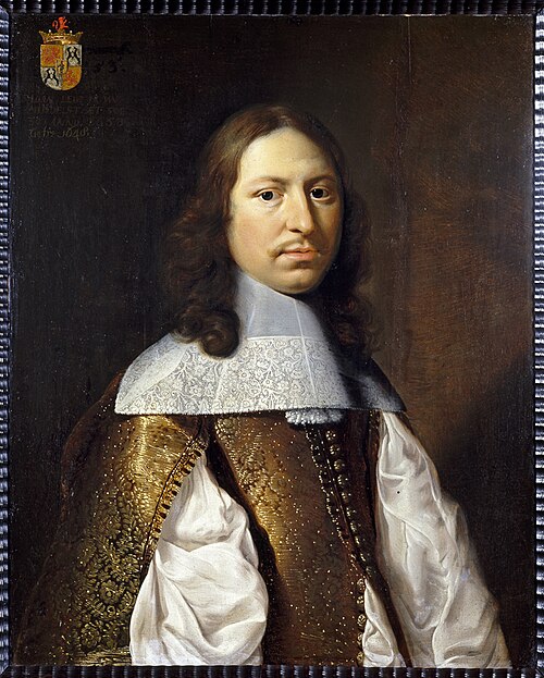 Joan Lewe, heer van Middelstum op 30-jarige leeftijd, 1653, Jan Jansz. de Stomme