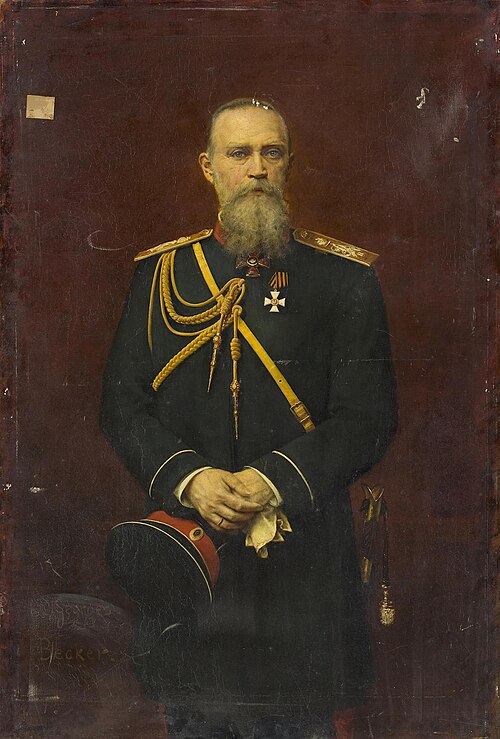 Portrait of General Mikhail Chertkov, 1889, Georges Becker