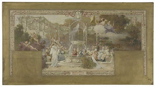 Esquisse pour la mairie du 10ème arrondissement de Paris : L'Ouïe, 1905, Adrien Moreau-Néret