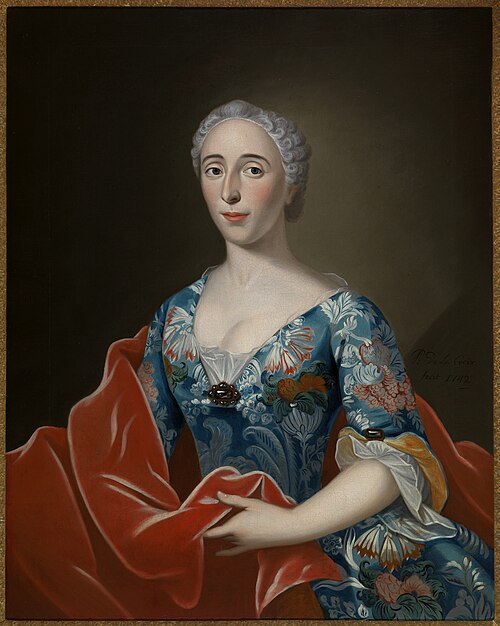 Portret van Maria van Gilst (1710-1756), echtgenote van Leonard Swanenburg., 1742, Pieter Frederik de La Croix