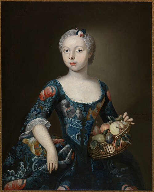 Portret van Hendrica Swanenburg (1732-1801), dochter van Leonard Swanenburg., 1742, Pieter Frederik de La Croix