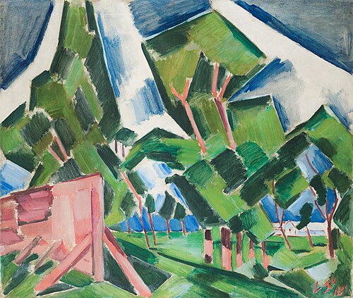 Hungarian Landscape, 1918, Václav Špála