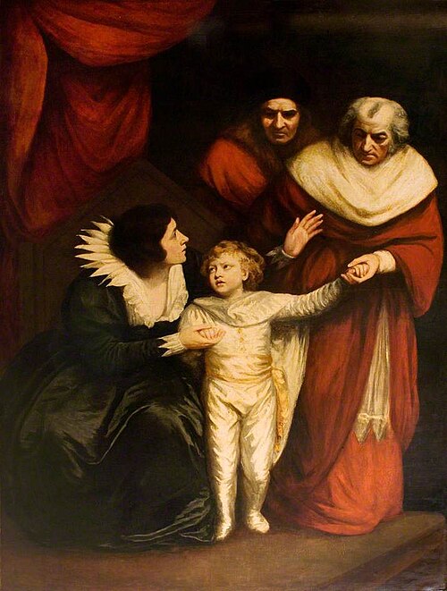 'Richard III', Act II, Scene 4, the Duke of York Resigned by the Queen (from the Boydell series), 1806, John Opie