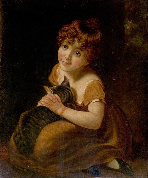 Girl with a Cat, , John Opie