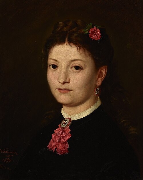 Portrait of a Young Woman, 1870, Antoni Kozakiewicz
