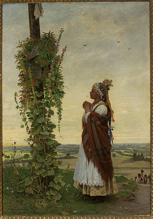 La Paysanne devant une potale., 1894, Antoni Kozakiewicz