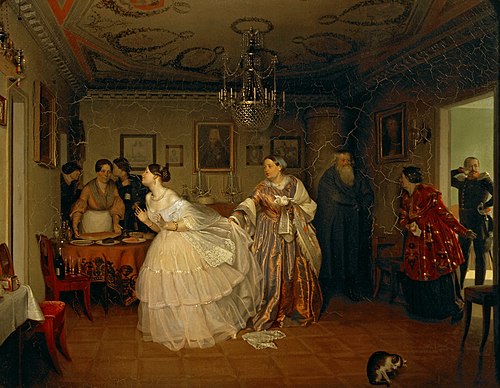 Fiançailles d'un major, 1848, Pavel Fedotov