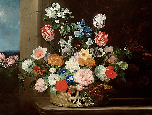 Flower Basket, 1653, Jan van den Hecke