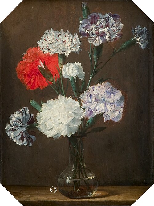 Flower still-life with carnations, 1659, Jan van den Hecke