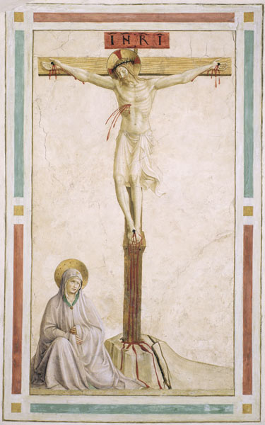 Crucifixion with Vergin Mary, 1500, Benozzo Gozzoli