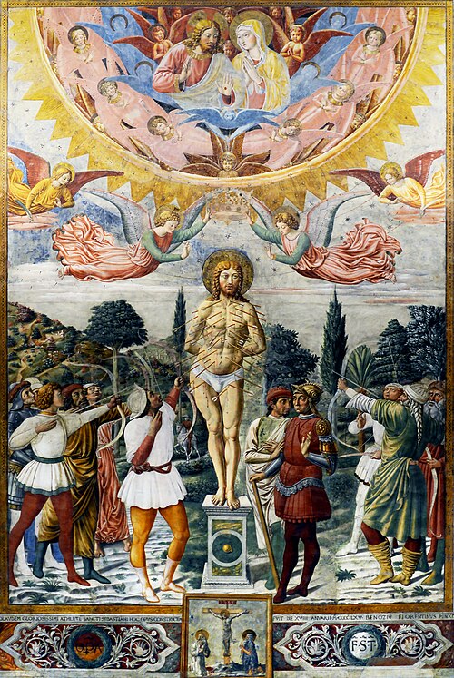 Martyre de Saint Sébastien, , Benozzo Gozzoli