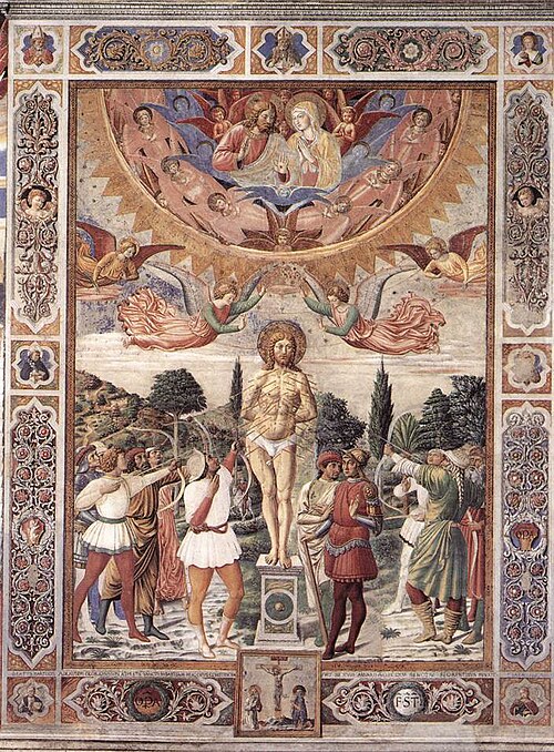 Martyrdom of St Sebastian, 1465, Benozzo Gozzoli